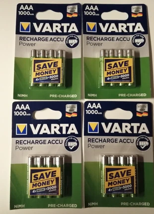 Varta AAA Recharge Power 1000mAh oplaadbare batterijen (4x4st), brand: VARTA, condizioni: Nuovo con cartellino, €16.00, €17.50 include la Protezione acquisti