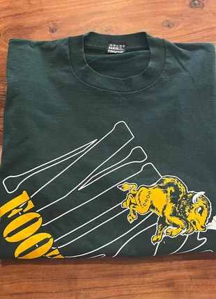 Vintage T shirt Single Stitch NDSU Football 100 Years 90s / Taille XL / Vert, brand: Vintage Dressing, condition: Very good, size: XL, €13.10, €14.46 includes Buyer Protection Pro