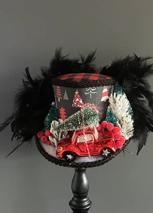 Mini chapeau Noël Red Truck – Décoration XL centre de table ou tree topper – Fait main, marque: Fait Main, état: Neuf avec étiquette, 58,00 €, 61,60 € Protection acheteurs incluse