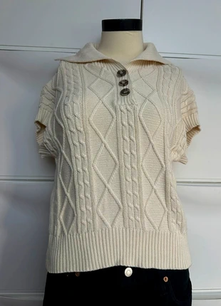 Pull sans manches KIABI – M – écru style torsadé, marque: Kiabi, état: Très bon état, taille: M / 38 / 10, 10,00 €, 11,20 € Protection acheteurs incluse