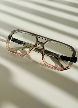 Blush Fade Oversized Glasses – Transparent to Pink Frame, brand: NO LABEL, condition: New without tags, £9.00, £10.15 includes Buyer Protection Pro