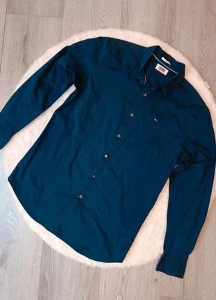 Chemise bleu marine Tommy Jeans slim fit – T. L (aisselle 54 cm), marque: Tommy Hilfiger, état: Très bon état, taille: L, 24,00 €, 25,90 € Protection acheteurs incluse