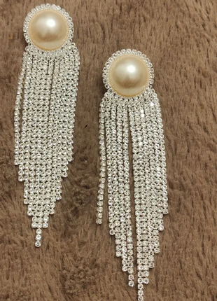 Strass lange oorbellen, staat: Heel goed, € 4,25, € 5,16 inclusief Kopersbescherming