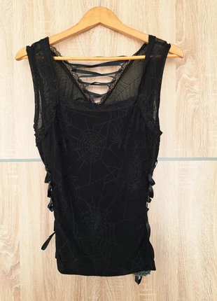 "Spooky spider" top - Banned - Maat L 40, brand: Banned Apparel, condizioni: Nuovo con cartellino, taglia: L / IT 44 / EU 40, €15.00, €16.45 include la Protezione acquisti Pro