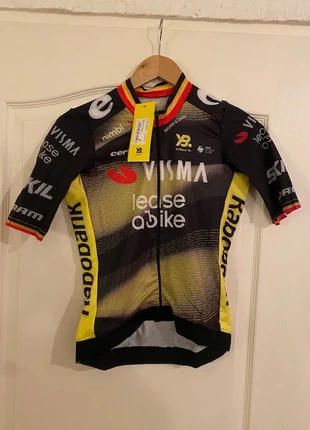 orgineel aero fietsshirt visma lease a bike tour de france 2025 van wout van aert, merk: Yellow B, staat: Nieuw zonder prijskaartje, maat: M / 38 / 10, € 250,00, € 263,20 inclusief Kopersbescherming Pro
