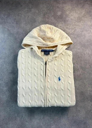 Pull torsadé full zip à capuche Ralph Lauren / crème /taille M/ femme, marke: Ralph Lauren, zustand: Sehr gut, größe: M / 38 / 10, 50,00 €, 53,20 € inklusive Vinted-Käuferschutz