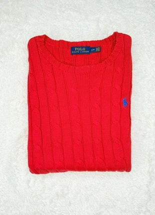 Pull torsadé Ralph Lauren femme rouge logo marin taille S très bon état, marca: Ralph Lauren, estado: Muy bueno, tamaño: S / 36 / 8, 60,00 €, 63,70 € Protección al comprador incluida