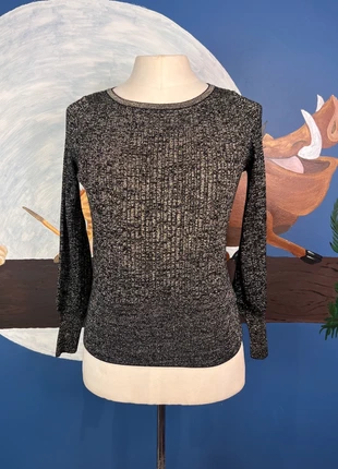 M&S Metallic Ribbed Knit Jumper - Size Small, brand: Marks & Spencer, condition: Very good, size: S / 8, £9.99, £11.19 includes Buyer Protection