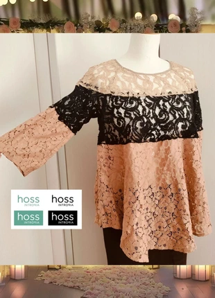 Elegante blusa de encaje en tres tonos, marque: Hoss Intropia, état: Très bon état, taille: L / 40 / 12, 15,00 €, 16,45 € Protection acheteurs incluse
