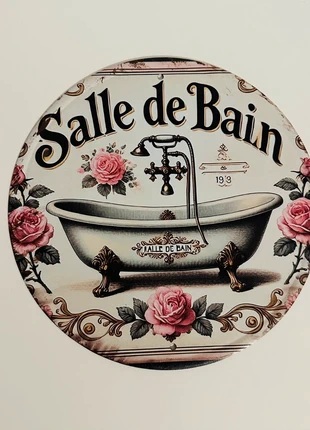 Déco salle de bain vintage métal ronde, marke: Maison, zustand: Sehr gut, 6,50 €, 7,53 € inklusive Vinted-Käuferschutz