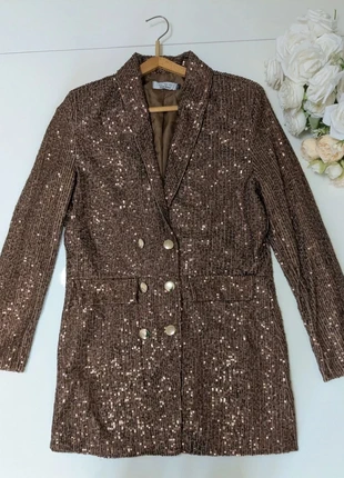Veste Blazer marron paillettes Made in Italy taille M/L, marque: Made In Italy, état: Très bon état, taille: M / 38 / 10, 13,00 €, 14,35 € Protection acheteurs incluse