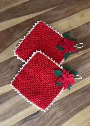 handmade cotton Christmas pot holders, marke: Chrismass, zustand: Neu, 6,00 €, 7,00 € inklusive Vinted-Käuferschutz