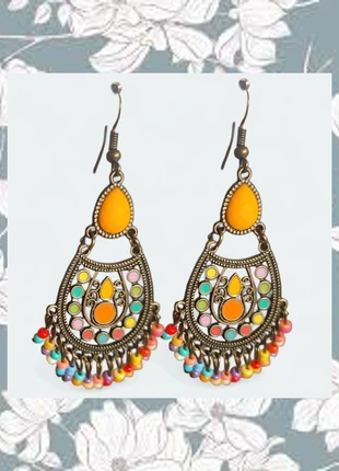 Pendientes bohemios coloridos - estilo festival, brand: Local, condizioni: Nuovo senza cartellino, €15.00, €16.45 include la Protezione acquisti
