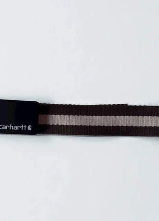 arfg2-4xv 4wecb24-2ch5 Carhartt WIP Belt Cinturón Ceinture Gürtel Cintura – Brown Grey Stripe / Marr, marca: Carhartt, estado: Muito bom, tamanho: Ajustável, €14.00, €15.40 inclui Proteção do Comprador