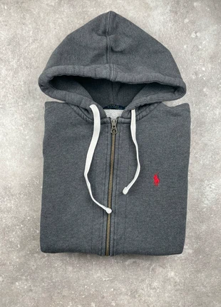 Sweat zippé Ralph Lauren / Gris foncé logo rouge / intérieur sherpa / taille M / authentique, brand: Ralph Lauren, condition: Very good, size: M, €60.00, €63.70 includes Buyer Protection