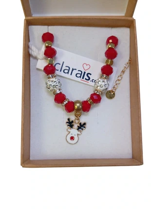 Bracciale Natalizio Idea regalo Con Renna - Bracciale ragazza Nuovo Con Cartellino, brand: Clarais, condizioni: Nuovo con cartellino, €2.90, €3.75 include la Protezione acquisti Pro
