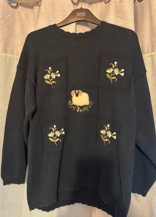 Vintage patterned acorn cotton jumper, brand: Vintage Dressing, condition: Very good, size: L / 12, £20.00, £21.70 includes Buyer Protection