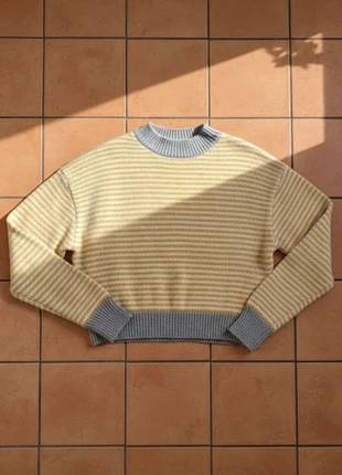 Pull rayé jaune & rose – col gris comfy – maille douce – taille S, marque: eloria, état: Très bon état, taille: S / 36 / 8, 39,99 €, 42,69 € Protection acheteurs (Pro) incluse