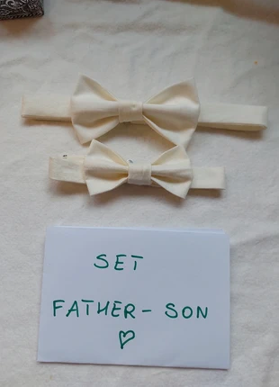 Set father son Bow tie Fliege gravata borboleta papillon cravatta querbinder Christmas baptise, merk: Atelier Daily Elegance, staat: Nieuw met prijskaartje, € 15,99, € 17,49 inclusief Kopersbescherming Pro