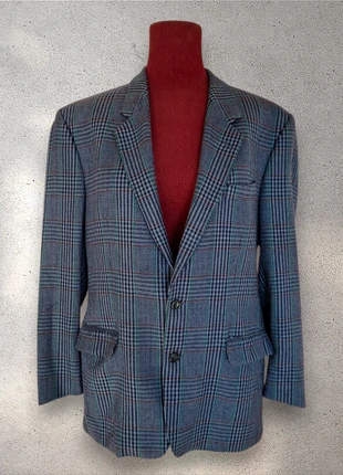 Blazer giacca vintage oversize 100 lana vergine wool blu tartan bäumler tg L, brand: Vintage Dressing, condizioni: Nuovo senza cartellino, taglia: L / IT 44 / EU 40, €13.99, €15.39 include la Protezione acquisti