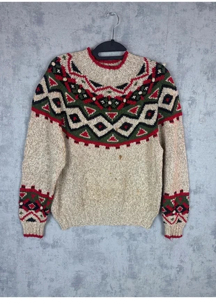 Pull Robert Scott Ltd Vintage Fair Isle | Tricot Épais Pompons | Taille L, marke: Vintage Dressing, zustand: Gut, größe: L / 40 / 12, 9,00 €, 10,15 € inklusive Vinted-Käuferschutz