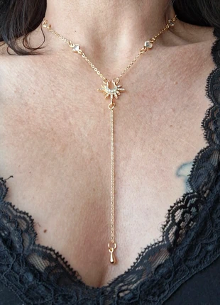 Collier long doré inoxydable en Y, marca: Tendance, estado: Nuevo sin etiquetas, 7,50 €, 8,58 € Protección al comprador incluida
