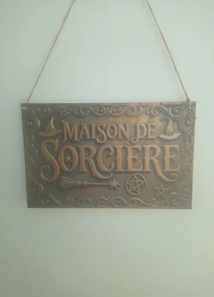 Suspension pancarte en bois Maison de sorcière, marque: Witch, état: Neuf sans étiquette, 7,80 €, 8,89 € Protection acheteurs incluse