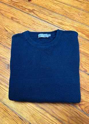 Pull Jacquard Vintage Femme - coupe : col rond - 100% coton - Bleu marine - Taille L, merk: Vintage Dressing, staat: Heel goed, maat: L, € 6,00, € 7,00 inclusief Kopersbescherming