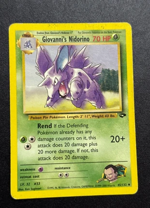 Giovanni Nidorino GC 45/132, brand: Pokémon, condizioni: Buone, €2.95, €3.80 include la Protezione acquisti