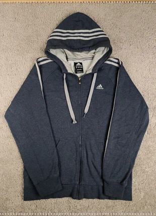 Veste zippée à capuche 80% coton performance essential Adidas Homme - Taille M - Marine/Blanc, marke: adidas, zustand: Sehr gut, größe: M, 14,00 €, 15,40 € beinhaltet Vinted-Käuferschutz Pro