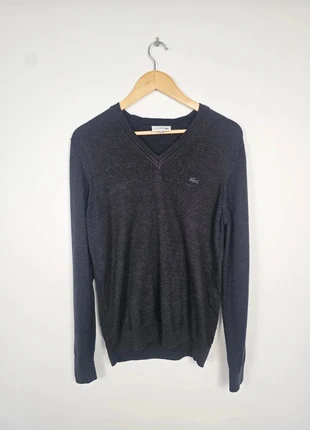Pull Lacoste col V gris taille M laine #9641, marque: Lacoste, état: Très bon état, taille: M, 29,90 €, 32,10 € Protection acheteurs (Pro) incluse