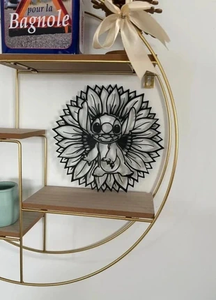 Décoration murale Stitch en fleur - impression 3D - Noir, brand: Disney, condition: Very good, size: 18-24 months / 86 cm, €6.00, €7.00 includes Buyer Protection