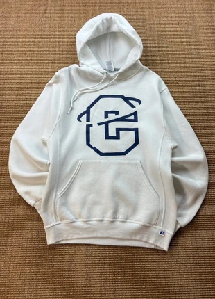 Russell Athletic hoodie blanc à capuche logo G print minimal université USA 90s 2000s S mixte #0283, brand: Russell Athletic, condizioni: Ottime, taglia: S, €33.27, €35.63 include la Protezione acquisti Pro