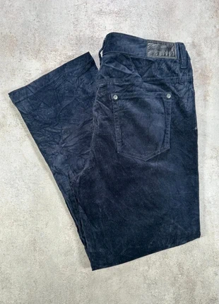 Pantalon En Velours Côtelé / Corduroy sportscraft bleu velours cotele straight taille 12, brand: Vintage Dressing, condizioni: Ottime, taglia: IT 44 | W34, €10.00, €11.20 include la Protezione acquisti Pro