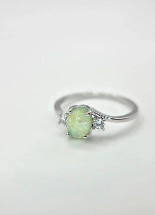 Blingbling Iridescent Opal Engagement Ring Size 10 19.8mm T1/2 EUR 62, condition: New without tags, size: 19.8 mm / T½, £7.99, £9.09 includes Buyer Protection