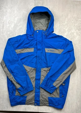 CJ01 - Veste de plui/imperméable à capuche bleu/gris Columbia - Taille XXL, marca: Columbia, estado: Muito bom, tamanho: XXL, €29.99, €32.19 inclui Proteção do Comprador Pro