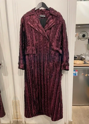Louis Gabriel Nouchi Runway Burgundy Textured Long Trench Coat, Size S, brand: Louis-gabriel nouchi, condition: New without tags, size: S, €350.00, €368.20 includes Buyer Protection
