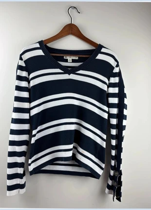 Pull rayé col V – Tommy Hilfiger 269N, marca: Tommy Hilfiger, estado: Satisfactorio, tamaño: L / 40 / 12, 6,30 €, 7,32 € Protección al comprador Pro incluida