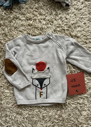 Pull renard, brand: Obaïbi, condizioni: Ottime, taglia: 12-18 mesi / 80 cm, €2.00, €2.80 include la Protezione acquisti