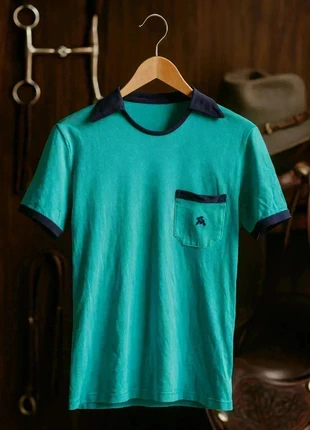 Polo vintage - made in france - taille 38 - vert et bleu - unisexe, brand: Vintage Dressing, condition: Very good, size: M, €3.00, €3.85 includes Buyer Protection