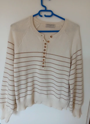 Pull écru, rayures . Manches un peu ballon aux poignets., brand: Intuition, condition: Very good, size: One size, €7.00, €8.05 includes Buyer Protection