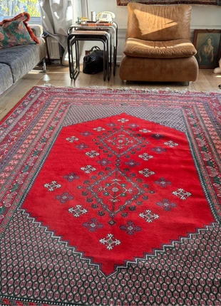 Vintage rood vloerkleed handgeknoopt – 291 × 202 cm boho floral, marque: handknotted Persian Rugs BabaBoho, état: Très bon état, 575,00 €, 604,45 € Protection acheteurs incluse