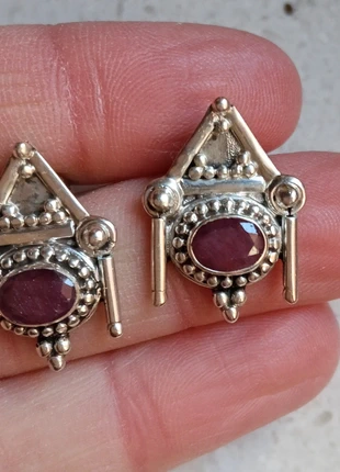 Orecchini Argento 925 e Radice di Rubino, marca: Argento 925 e Radice di rubino, estado: Muito bom, €48.00, €51.10 inclui Proteção do Comprador