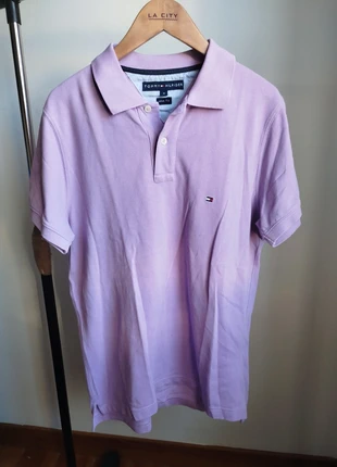 Polo femme tommy Hilfiger violet purple lila luxe marque classe chic, brand: Tommy Hilfiger, condition: Very good, size: L, €9.00, €10.15 includes Buyer Protection