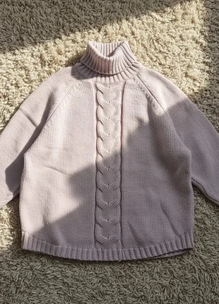 Pull col roulé torsadé mauve poudré, brand: Maison Éline, condition: Very good, size: S / 36 / 8, €44.99, €47.94 includes Buyer Protection