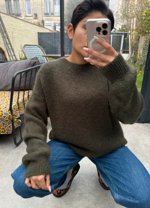 Magnifique pull d’hiver bien chaud en mohair couleur kaki, taille 38 oversize, neuf, brand: Andromede, condition: New without tags, size: M / 38 / 10, €46.00, €49.00 includes Buyer Protection