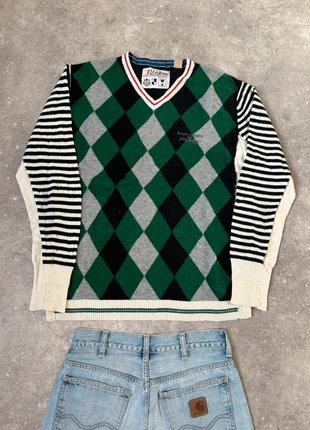 Pull d’hiver à motifs cable knit ethnic vintage 80s 90s 00s y2k 80% laine, marque: Vintage Dressing, état: Très bon état, taille: XXL, 30,00 €, 32,20 € Protection acheteurs (Pro) incluse