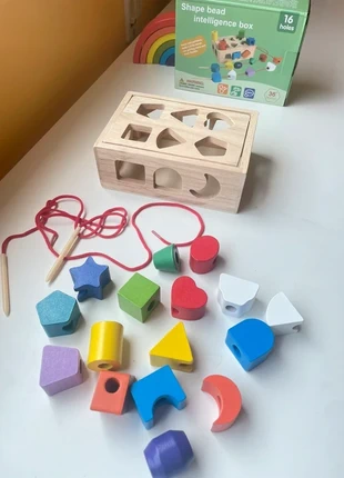 Caja de ensartar y encajar formas – Montessori, marque: Publicar sin marca, état: Très bon état, taille: 3 ans / 98 cm, 14,99 €, 16,44 € Protection acheteurs (Pro) incluse