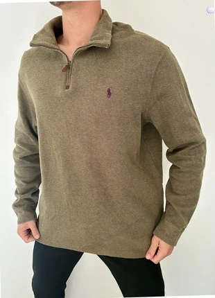 1/4 Zip Vert Kaki Ralph Lauren Logo Brodé Original, marca: Ralph Lauren, estado: Muy bueno, tamaño: L, 58,00 €, 61,60 € Protección al comprador incluida