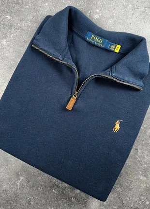 Pull col zippé Polo Ralph Lauren bleu marine – L homme – coton FQZ 01, merk: Ralph Lauren, staat: Nieuw zonder prijskaartje, maat: L, € 90,00, € 95,20 inclusief Kopersbescherming Pro